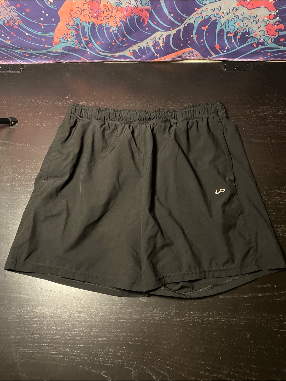 Men's Black UP Athletic Running Shorts